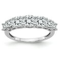 thumbnail image 1 of 14K White Gold Ring Band Moissanite Cushion D E F Pure Light, 1 of 7