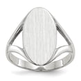 thumbnail image 1 of 14K White Gold Ring Band Signet 17.0x9.0mm Closed Back, Size 6, 1 of 5