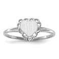 thumbnail image 1 of 14K White Gold Ring Band Signet 6.0x6.5mm Open Back Heart, 1 of 5