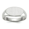 thumbnail image 1 of 14K White Gold Ring Band Signet 7.5x14.0mm Closed Back, Size 6, 1 of 5
