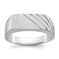 thumbnail image 1 of 14K White Gold Ring Band Signet 8.0x13.5mm Open Back Men's, Size 5, 1 of 5