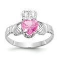 thumbnail image 1 of 14K White Gold Ring Band Themed (10) October Synthetic Birthstone, 1 of 5