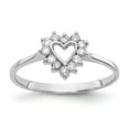 thumbnail image 1 of 14K White Gold Ring Band Themed Diamond Round Polished AA, Size 8, 1 of 3