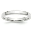 thumbnail image 1 of 14K White Gold Ring Band Wedding Beveled Comfort 3mm Bevel Edge Fit Size 10, 1 of 4