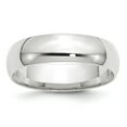 thumbnail image 1 of 14K White Gold Ring Band Wedding Comfort 6mm LTW Fit Size 10.5, 1 of 4