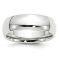 thumbnail image 1 of 14K White Gold Ring Band Wedding Comfort Domed 7mm Comfort-Fit, 1 of 3