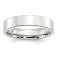 thumbnail image 1 of 14K White Gold Ring Band Wedding Comfort Flat 5mm Standard Fit Size 11, 1 of 3