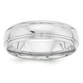 thumbnail image 1 of 14K White Gold Ring Band Wedding Comfort Heavy Fit Fancy, 1 of 2