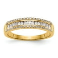 thumbnail image 1 of 14K White Gold Ring Band Wedding Diamond Baguette Round, Size 5, 1 of 6