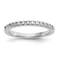 thumbnail image 1 of 14K White Gold Ring Band Wedding Diamond, Lab Grown Round, Size 5, 1 of 7