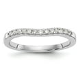 thumbnail image 1 of 14K White Gold Ring Band Wedding Diamond, Lab Grown Round, Size 5, 1 of 8