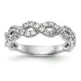 thumbnail image 1 of 14K White Gold Ring Band Wedding Diamond, Lab Grown Round, Size 7, 1 of 7