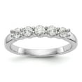 thumbnail image 1 of 14K White Gold Ring Band Wedding Diamond Lab Grown Round, Size 7, 1 of 7