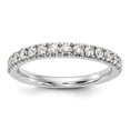 thumbnail image 1 of 14K White Gold Ring Band Wedding Diamond, Lab Grown Round, Size 7, 1 of 7