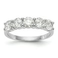 thumbnail image 1 of 14K White Gold Ring Band Wedding Diamond Lab Grown Round, Size 8, 1 of 7