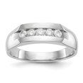 thumbnail image 1 of 14K White Gold Ring Band Wedding Diamond, Lab Grown Round, Size 9, 1 of 8