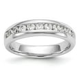 thumbnail image 1 of 14K White Gold Ring Band Wedding Diamond Round 11-Stone Channel, 1 of 7