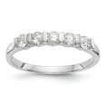 thumbnail image 1 of 14K White Gold Ring Band Wedding Diamond Round 5-Stone , Size 6, 1 of 7