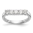 thumbnail image 1 of 14K White Gold Ring Band Wedding Diamond Round 5-Stone, 1 of 7