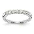 thumbnail image 1 of 14K White Gold Ring Band Wedding Diamond Round 7-Stone , Size 5, 1 of 6