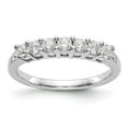 thumbnail image 1 of 14K White Gold Ring Band Wedding Diamond Round 7-Stone , Size 8, 1 of 7