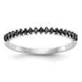 thumbnail image 1 of 14K White Gold Ring Band Wedding Diamond Round Black, 1 of 9