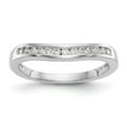 thumbnail image 1 of 14K White Gold Ring Band Wedding Diamond Round , Size 5, 1 of 7