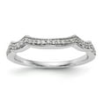 thumbnail image 1 of 14K White Gold Ring Band Wedding Diamond Round , Size 5, 1 of 7