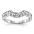 thumbnail image 1 of 14K White Gold Ring Band Wedding Diamond Round , Size 5, 1 of 7