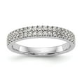 thumbnail image 1 of 14K White Gold Ring Band Wedding Diamond Round , Size 5, 1 of 7