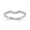 thumbnail image 1 of 14K White Gold Ring Band Wedding Diamond Round , Size 5, 1 of 7