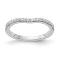 thumbnail image 1 of 14K White Gold Ring Band Wedding Diamond Round , Size 6, 1 of 7