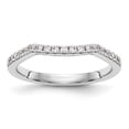 thumbnail image 1 of 14K White Gold Ring Band Wedding Diamond Round , Size 6, 1 of 7