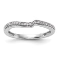 thumbnail image 1 of 14K White Gold Ring Band Wedding Diamond Round , Size 7, 1 of 7