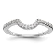 thumbnail image 1 of 14K White Gold Ring Band Wedding Diamond Round , Size 7, 1 of 7