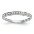 thumbnail image 1 of 14K White Gold Ring Band Wedding Diamond Round , Size 8, 1 of 7