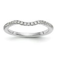 thumbnail image 1 of 14K White Gold Ring Band Wedding Diamond Round , Size 8, 1 of 7