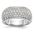 thumbnail image 1 of 14K White Gold Ring Band Wedding Diamond Round , Size 8, 1 of 7