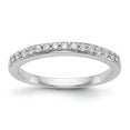 thumbnail image 1 of 14K White Gold Ring Band Wedding Diamond Round , Size 9, 1 of 7