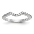 thumbnail image 1 of 14K White Gold Ring Band Wedding Diamond Round , Size 9, 1 of 7