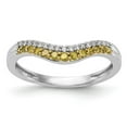 thumbnail image 1 of 14K White Gold Ring Band Wedding Diamond Round Yellow & , Size 9, 1 of 7