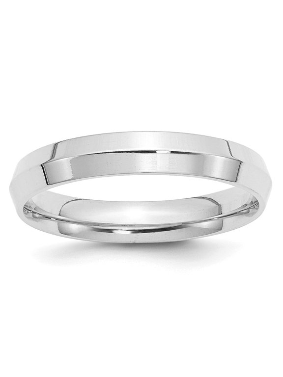 14K White Gold Ring Band Wedding Knife Edge Comfort