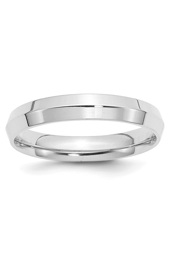 14K White Gold Ring Band Wedding Knife Edge Comfort