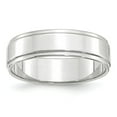 thumbnail image 1 of 14K White Gold Ring Band Wedding Ridged Standard Flat, 1 of 3