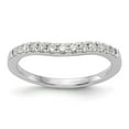 thumbnail image 1 of 14K White Gold Ring Band Wedding Rounded Diamond Round, Size 5, 1 of 7