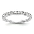 thumbnail image 1 of 14K White Gold Ring Band Wedding Rounded Diamond Round, Size 6, 1 of 7