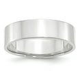 thumbnail image 1 of 14K White Gold Ring Band Wedding Standard Flat 6mm LTW Size 10, 1 of 3