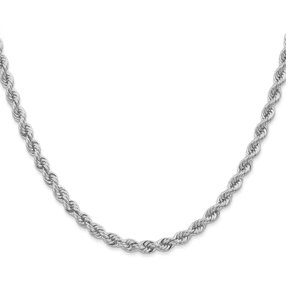 14K White Gold Rope Chain Bracelet Jewelry 8"