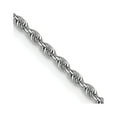 thumbnail image 1 of 14K White Gold Rope Chain Styles Necklace 1.3 mm Diamond-Cut 16 inch, 1 of 4