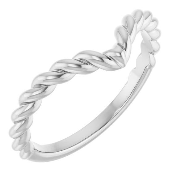 14K White Gold Rope Contour Band - Solid Gold Fine Jewelry | Jewelry by ...